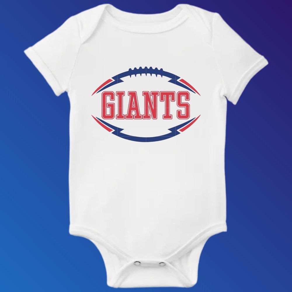 ✨New NY GIANTS Onsie✨ made by me 👩🏼‍🎨Variety Sizes and Colors. Made to order!